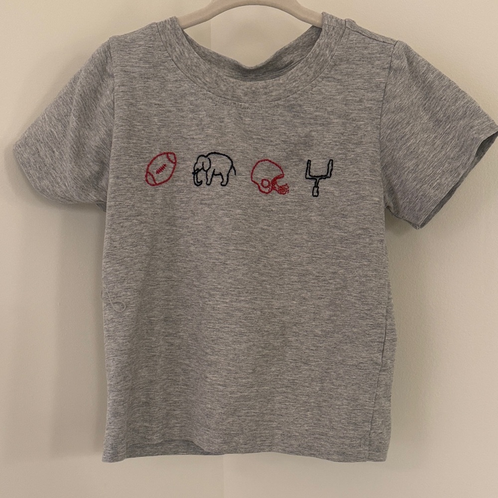 Gray Alabama Kids T-Shirt with Embroidered Design